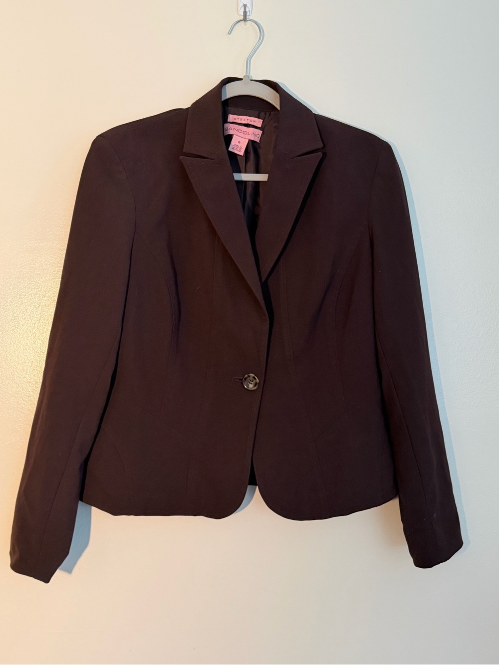 BANDOLINO Stretch Classic Lined Career Blazer / Jacket - Women's Size 6 - Brown